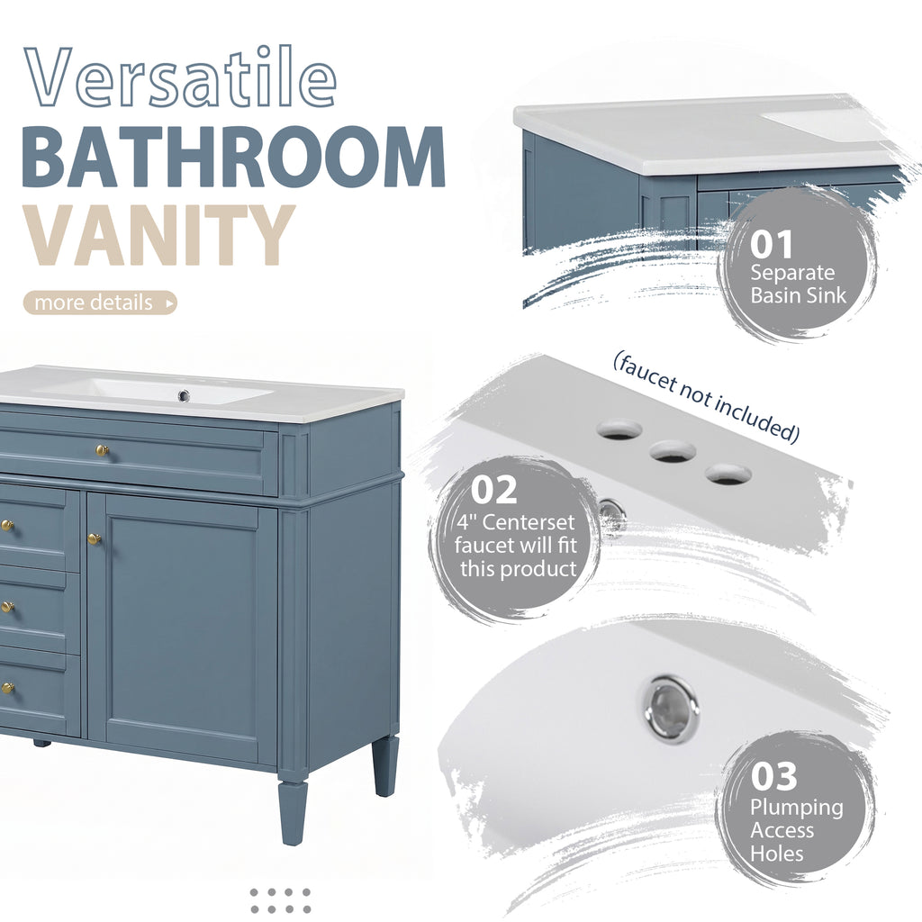 36" Bathroom Vanity with Medicine Cabinet