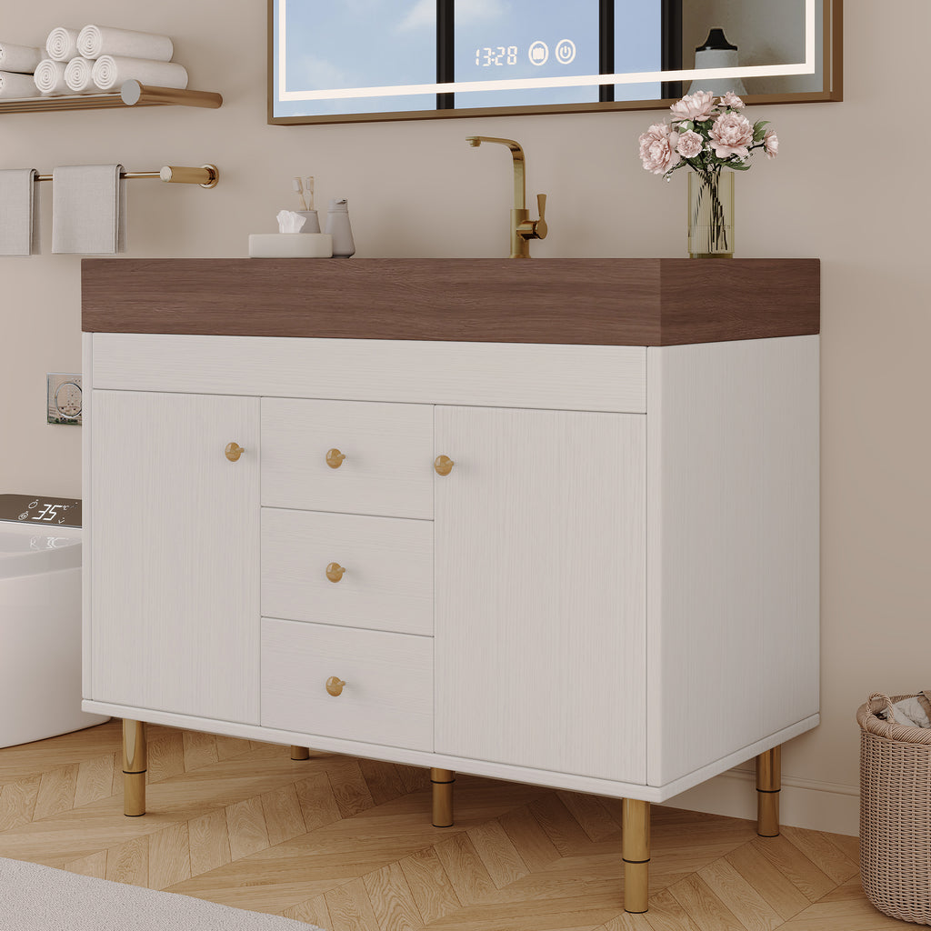 36 in Modern Free-standing Bathroom Vanity with Ceramic Sink & Ample Storage