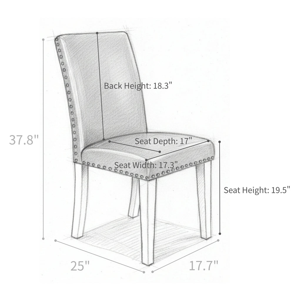 Upholstery Dining Chair Set - Silver and White