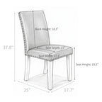 Upholstery Dining Chair Set - Silver and White