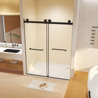 Frameless Double Sliding Shower Door 44-48" W x 74" H