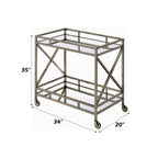 Kristensen Mirrored & Antique Kitchen Cart