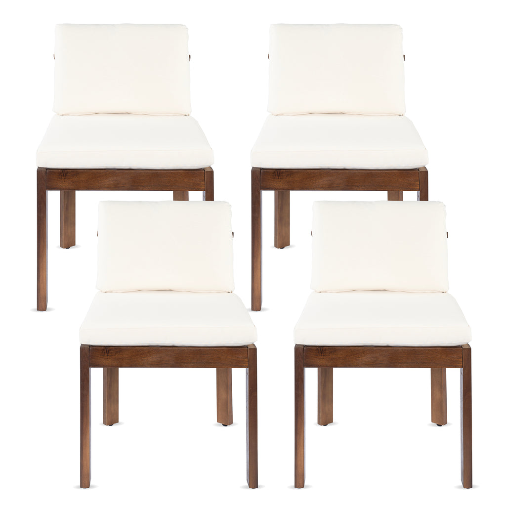 Acacia Wood Outdoor Dining Chair (Set of 4)