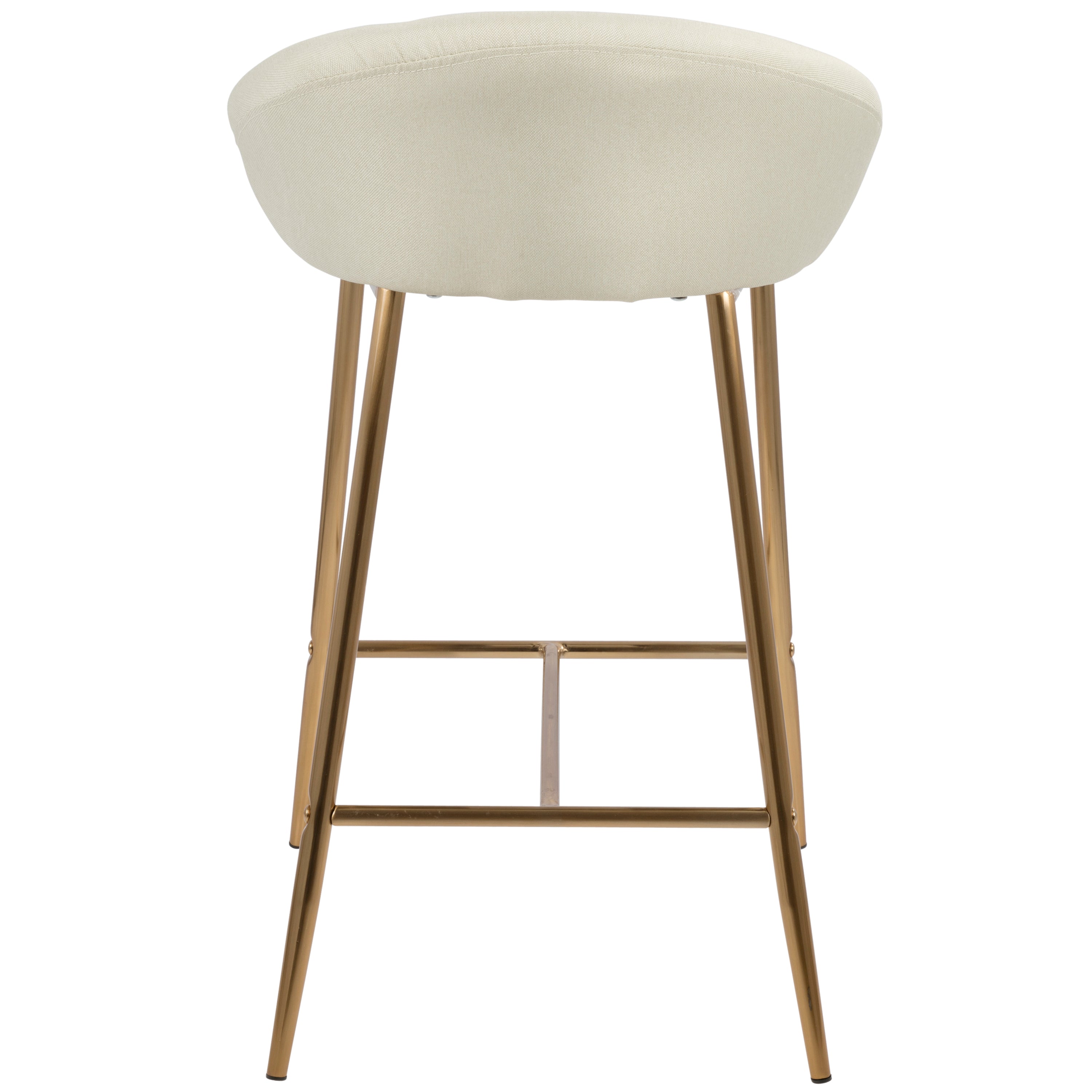 26" Counter Stool with Curved Upholstered Seat