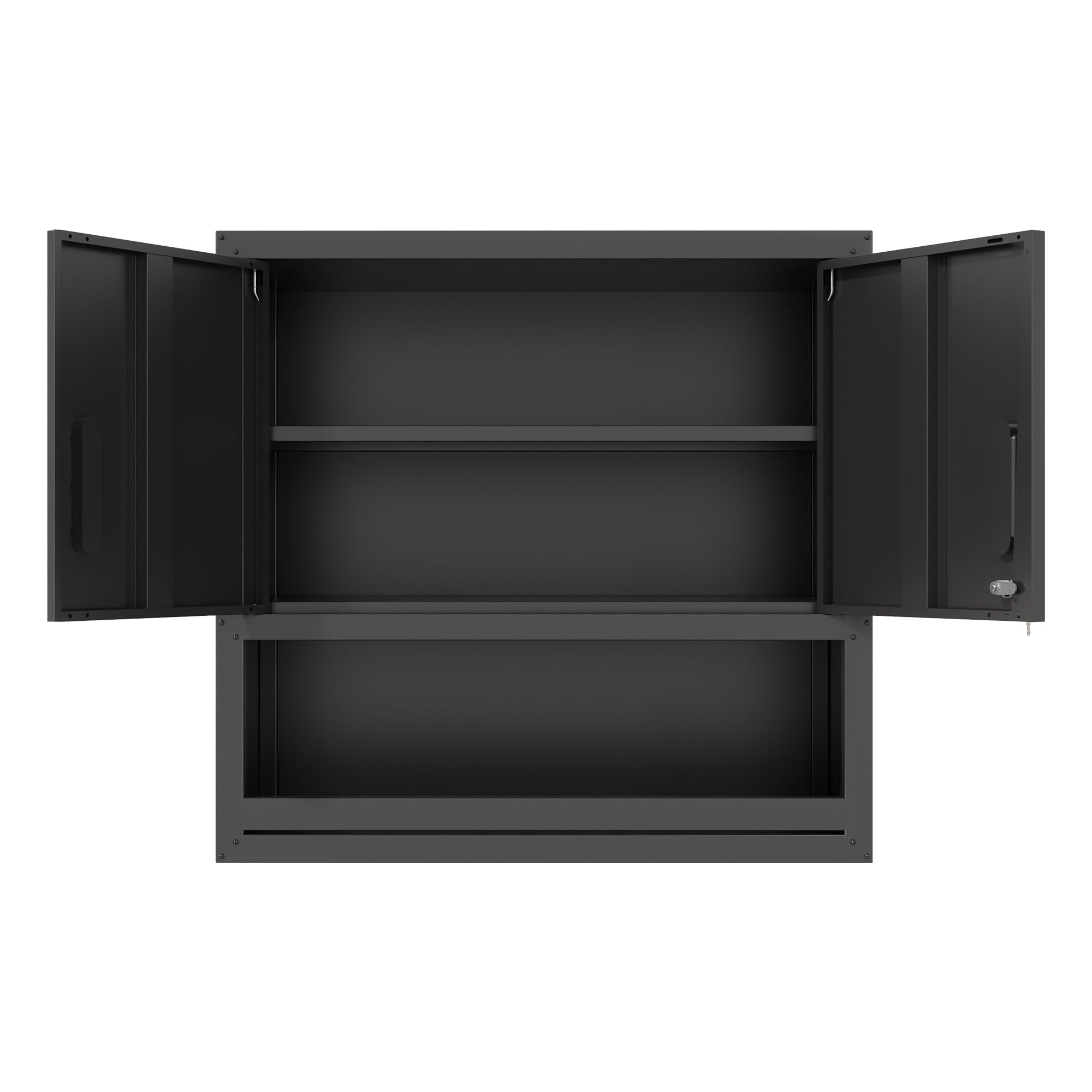Metal Wall-Mounted Tool Storage Cabinet with Locking Door