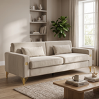 FX-P18-BE(SOFA) Modern Velvet Sofa