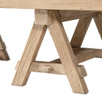Hawthorne 48" Solid Reclaimed Elm Rectangular Trestle Coffee Table