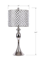 27" Contemporary Metal Table Lamp Set