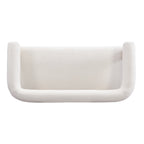 Round Armrest Loveseat (Beige + Natural)