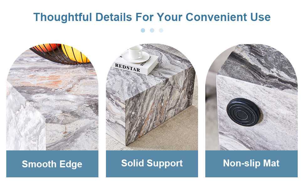 Grey Stone Pattern Coffee Table