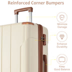3 Piece Expandable Hard Shell ABS Suitcases with TSA Lock