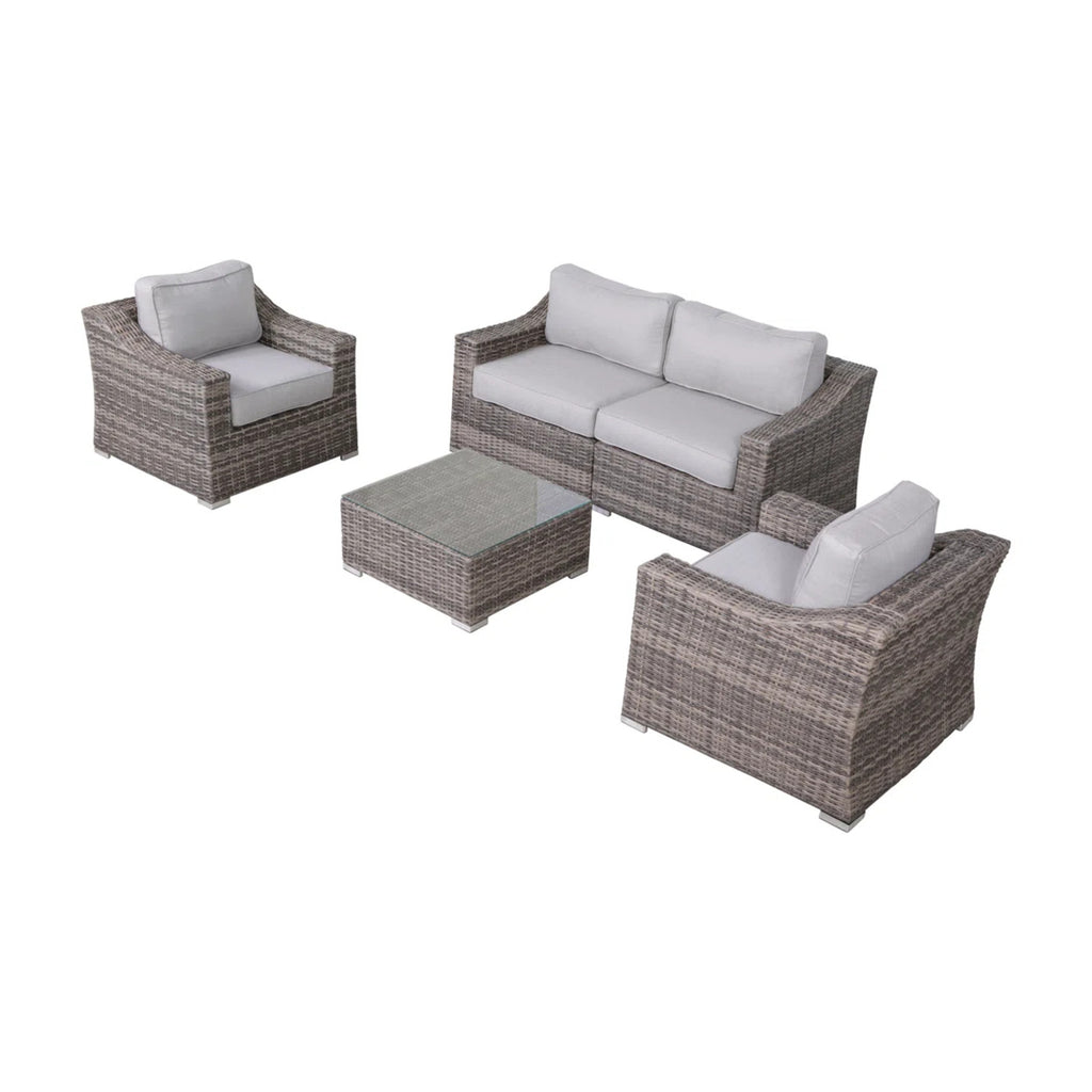 LSI 4-Seater Wicker Conversation Set with Cushions