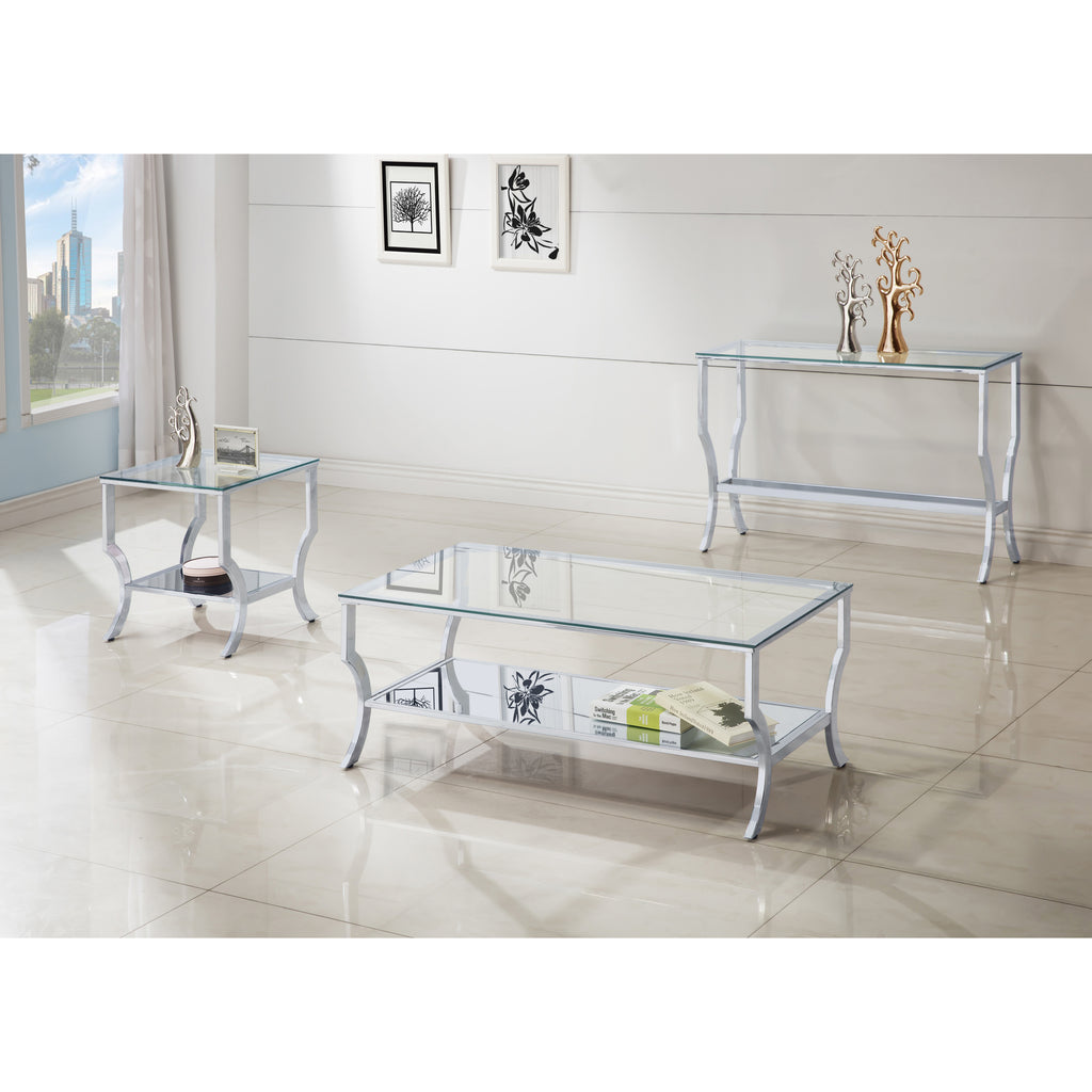 Contemporary Chrome End Table