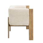 48.5" Upholstered Solid Loveseat (Natural Ash+Almond)