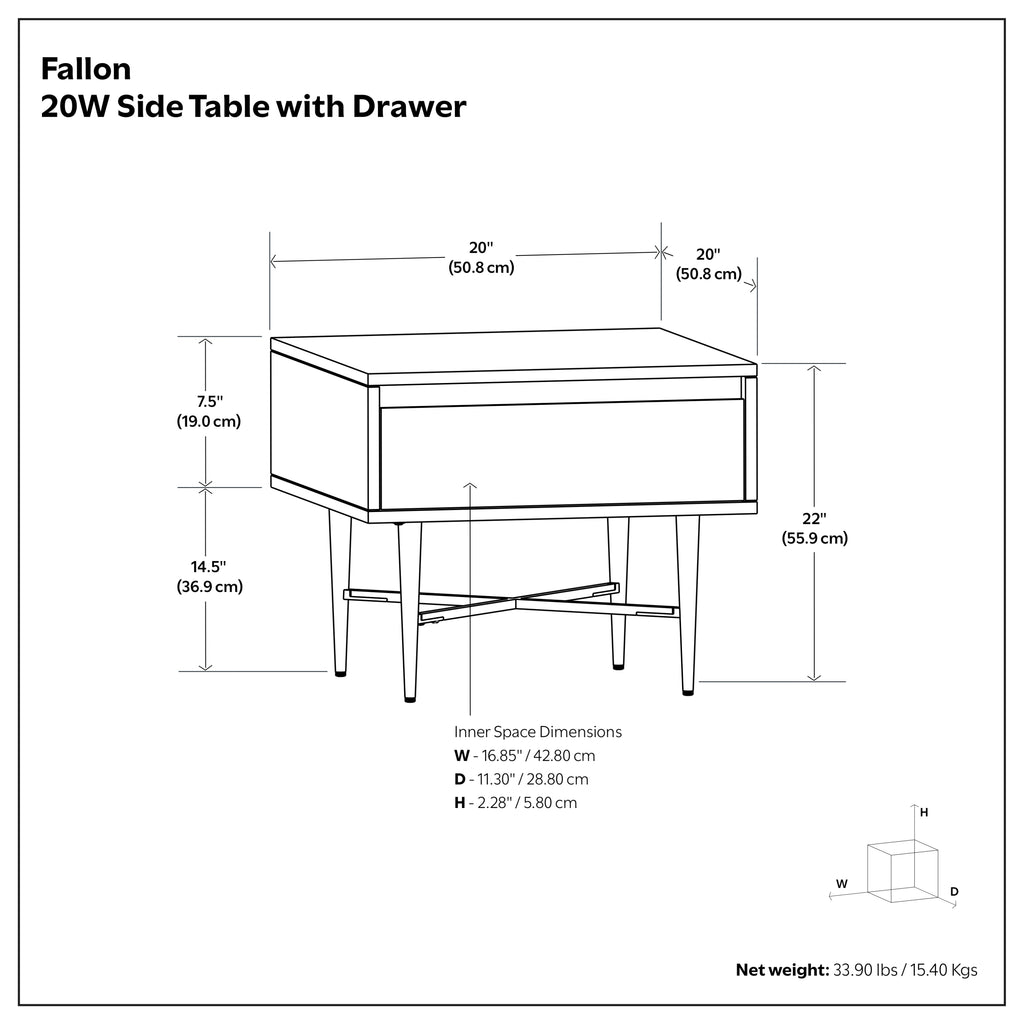 Fallon End Table with Drawer