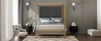 Gold Metal Canopy Bed