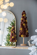 8.7x8.7x31.5" Tall Tree Christmas Table Decor, Coffee