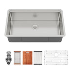 Single Bowl Undermount Workstation Kitchen Sink