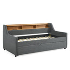 Twin Size Upholstery Sofa Bed with LED Lights