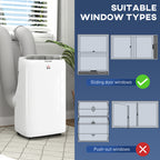 HOMCOM 14000 BTU Dual Hose Portable Air Conditioner