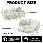 87-Inch Curved Convertible Sofa Recliner