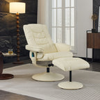 Recliner Chair with Ottoman - 360° Swivel Massage Lounge Chair
