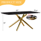 Luxurious 63"x35.4" Dining Table