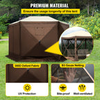 Camping Gazebo Tent - 10'x10' Pop-up Canopy