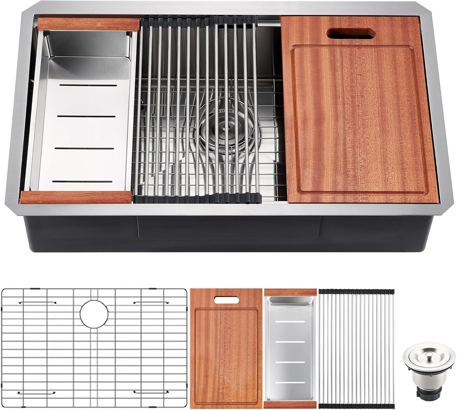 32 x 18 Inch Undermount Workstation Sink