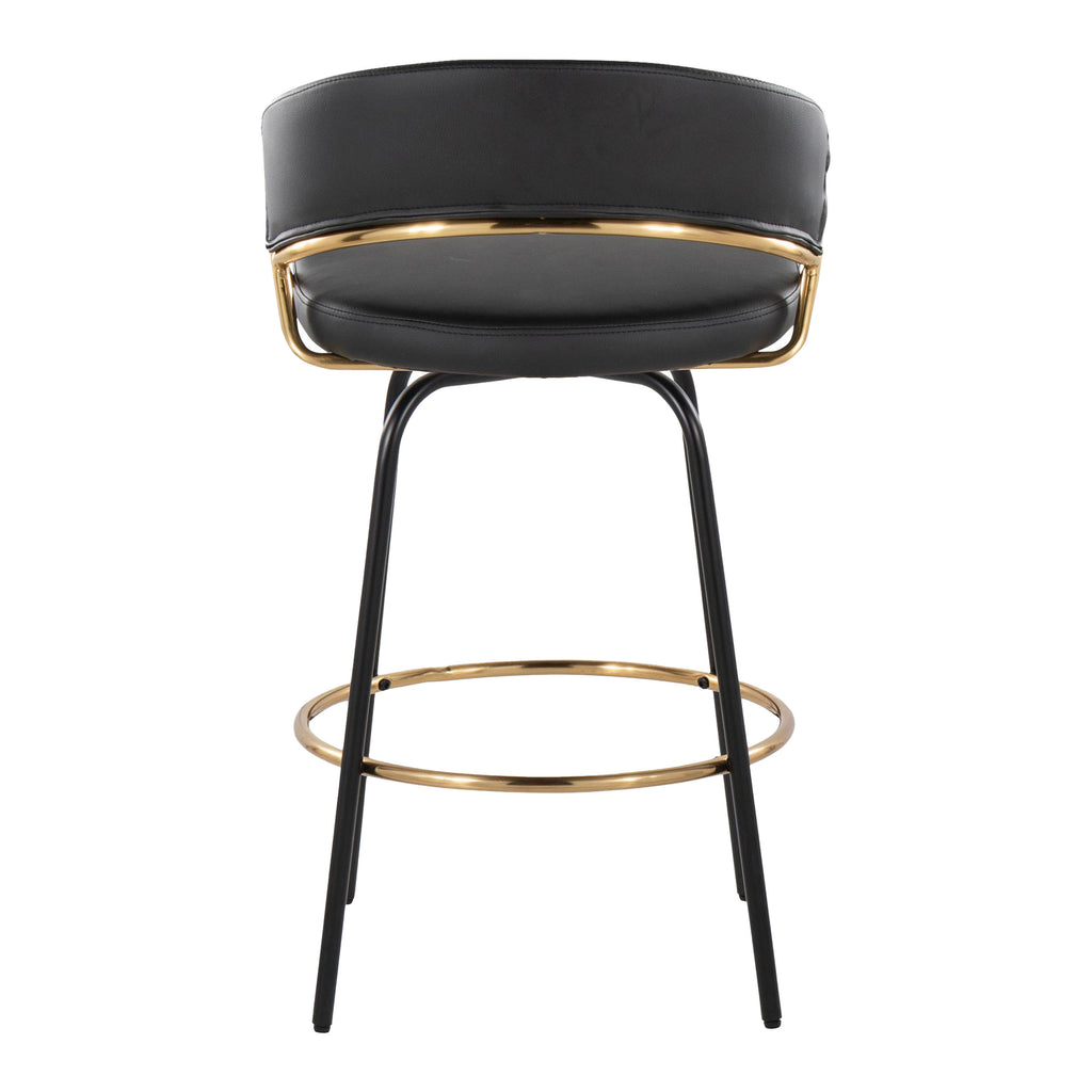 Jie 26" Fixed-Height Contemporary Counter Stool with Swivel