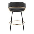Jie 26" Fixed-Height Contemporary Counter Stool with Swivel