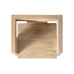 Avenel Solid Reclaimed Elm Sculptural Block Accent Chair