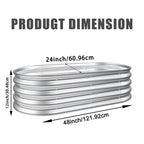 2-Piece 4x2x1ft Raised Garden Bed Kit