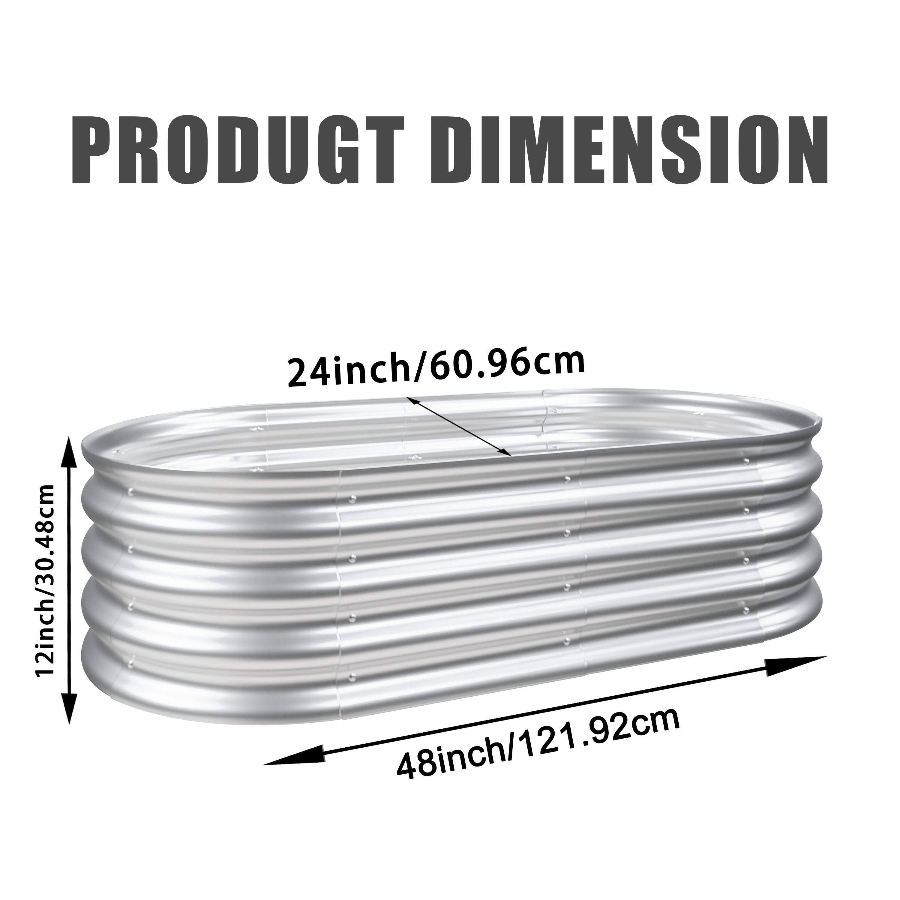 2-Piece 4x2x1ft Raised Garden Bed Kit