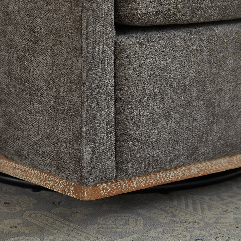 30.7"W Square Upholstered Swivel Accent Chair