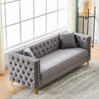 80" Chesterfield Velvet Sofa