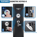 5.51 Cubic Ft Tall Biometric Rifle Safe