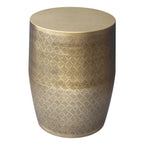 Johnsen 18 Inch Cross Hatch Pattern Accent Table