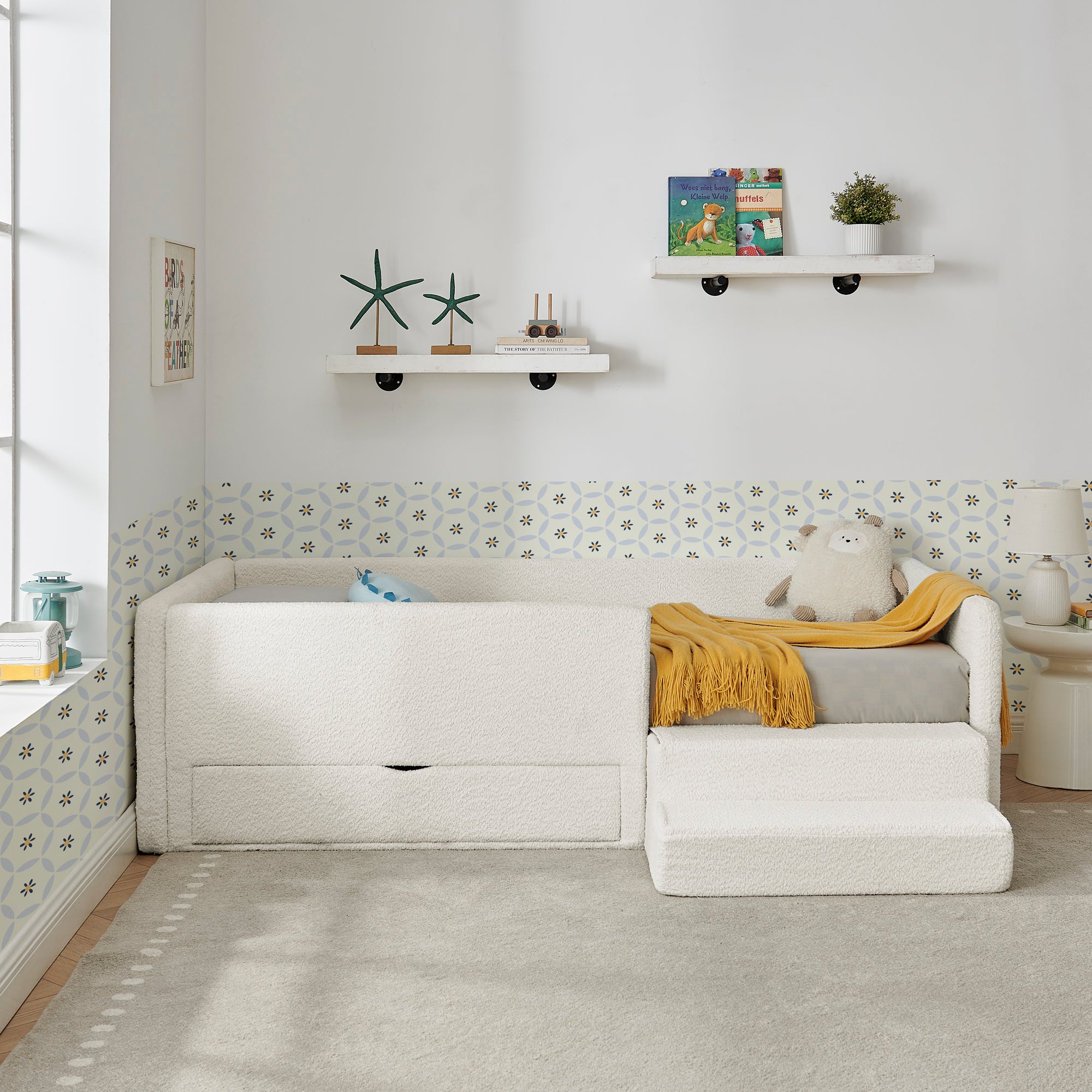 Twin Size Safe Cozy Multi-Functional Kids Bed