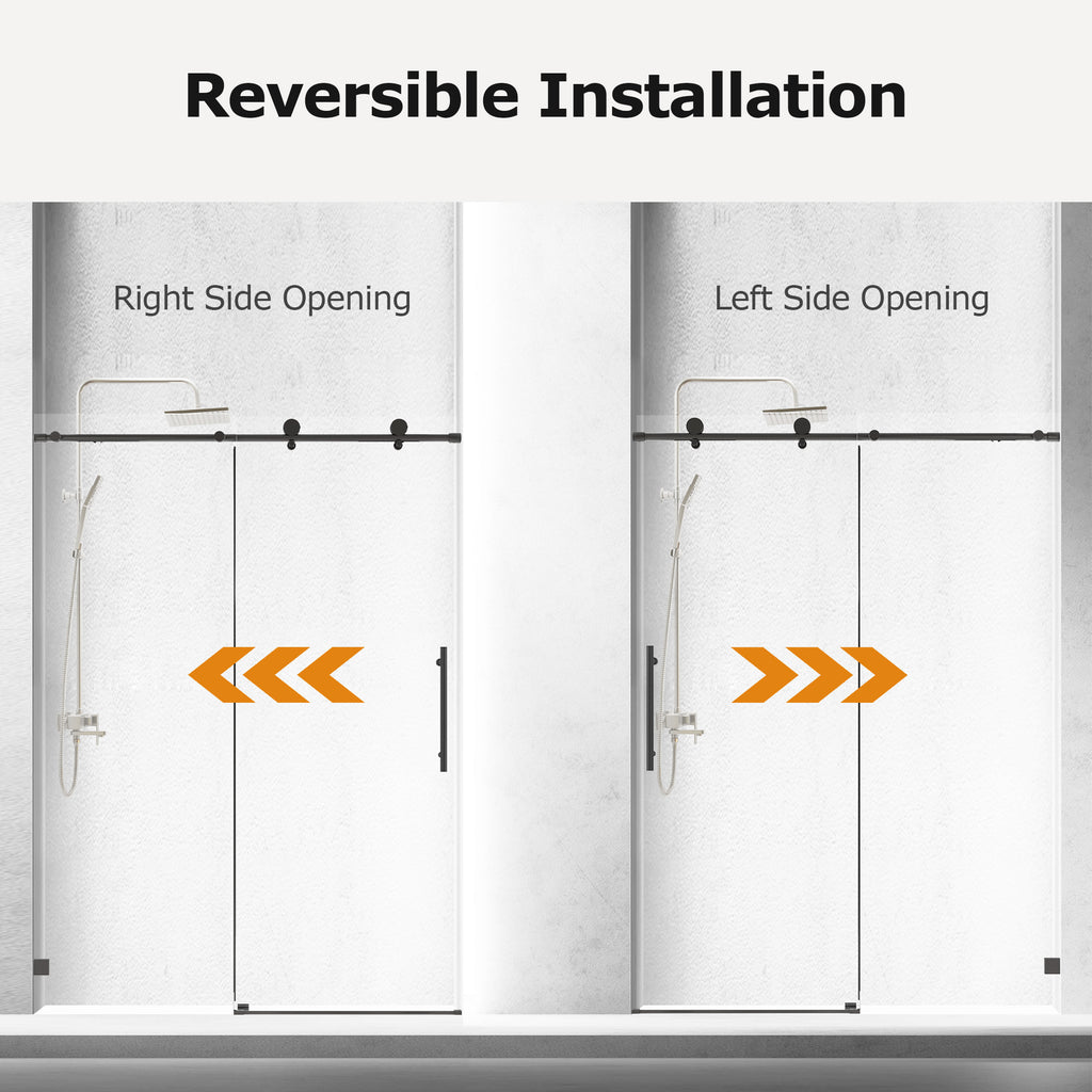 Frameless Single Sliding Soft-Close Shower Doors
