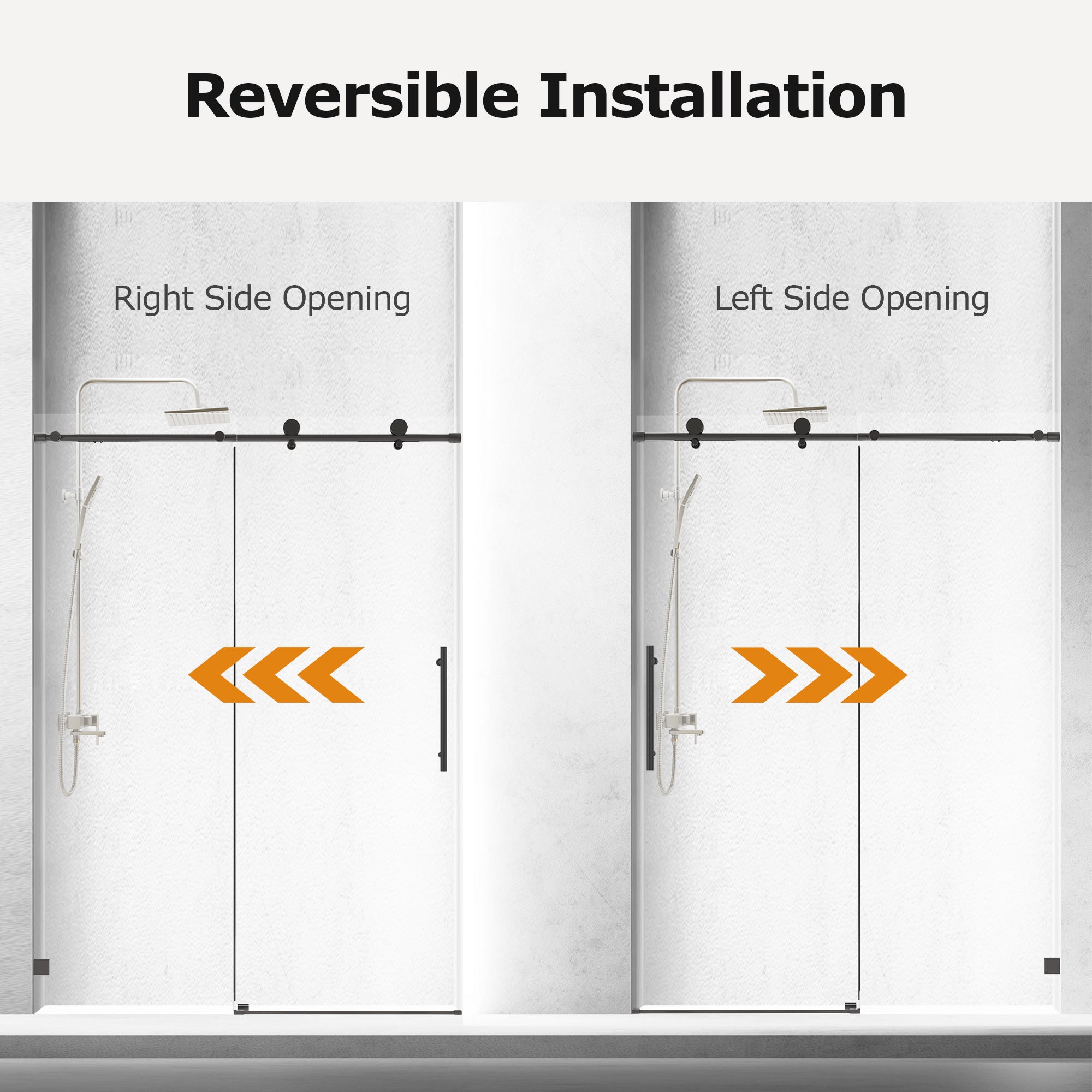 Frameless Single Sliding Soft-Close Shower Doors
