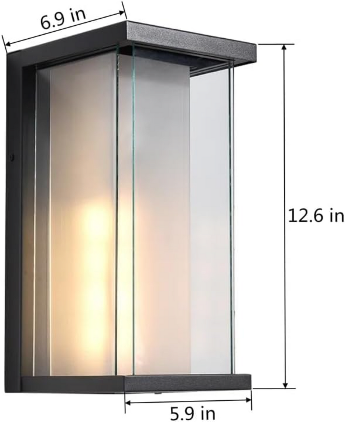 Dusk to Dawn Outdoor Wall Sconce, 13.3-Inch, Modern Black