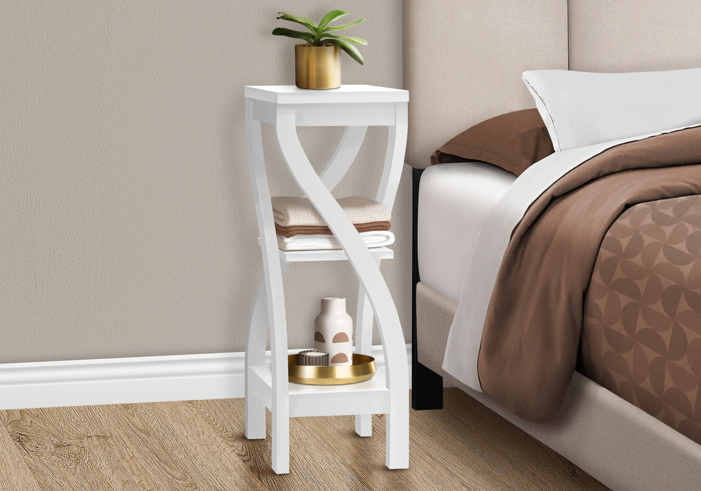 Accent Table - Square Design with Shelves