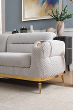 Zoe Modern Style 2PC Living Room Set (Sofa + Loveseat)