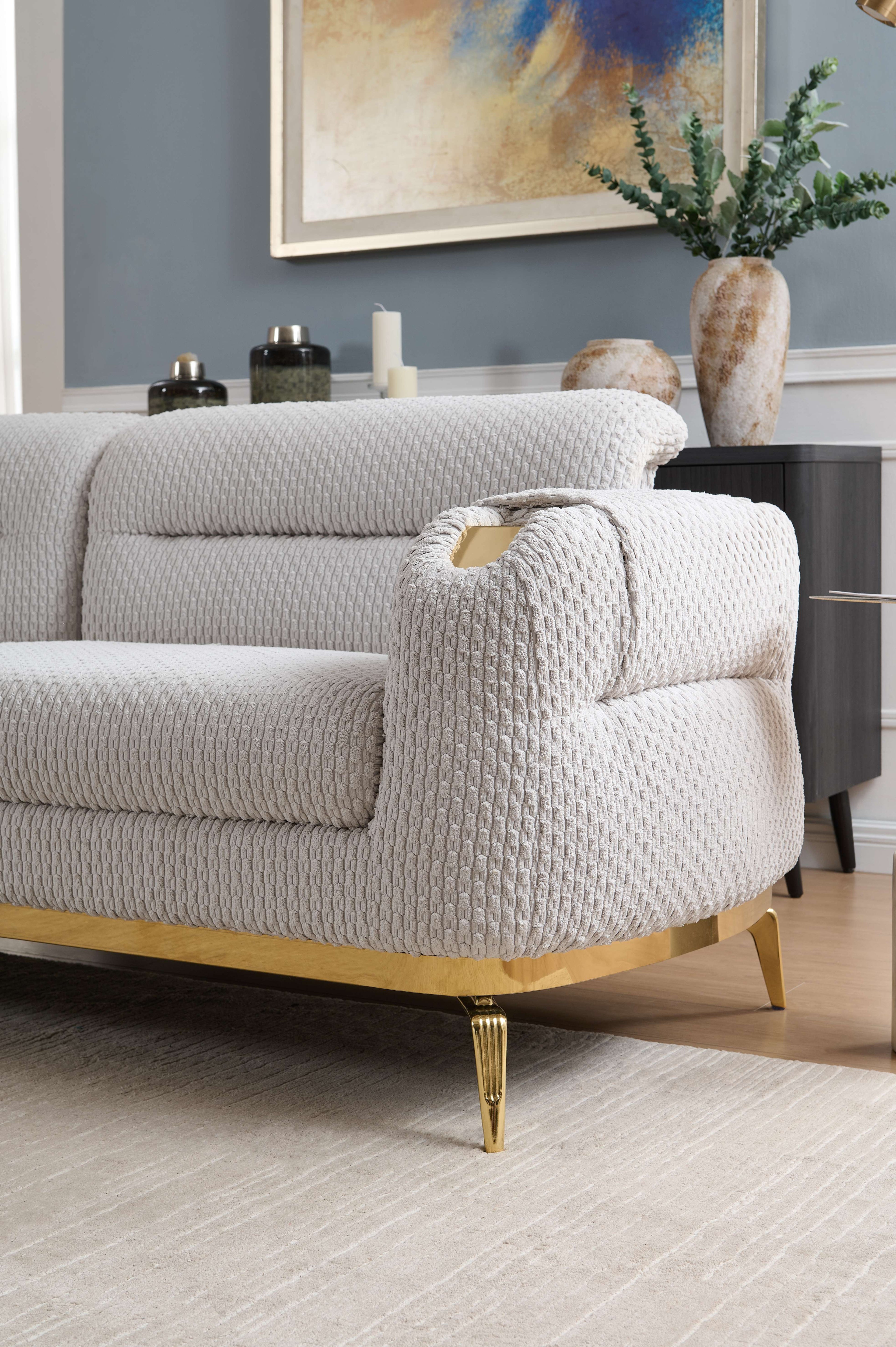 Zoe Modern Style Loveseat