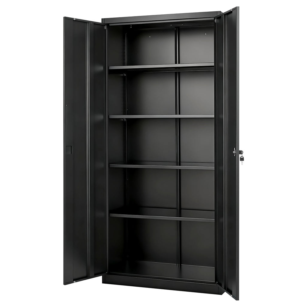 Metal Storage Cabinet with Lockable Steel Construction
