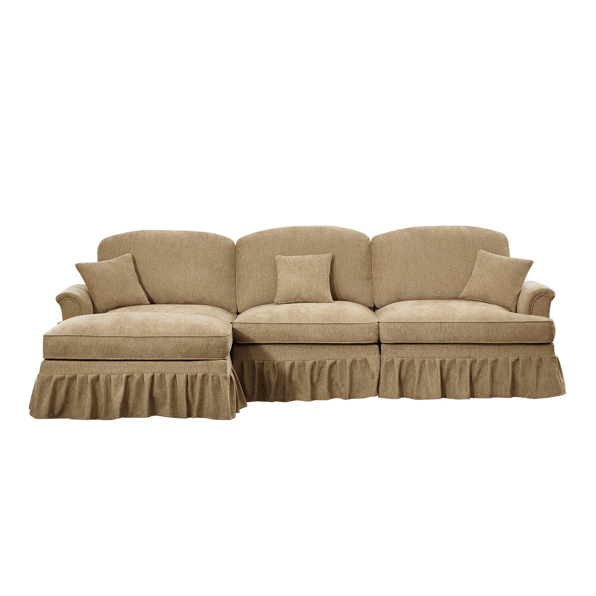 Mid Century Three Seater Modular L Shaped Sectional Couch