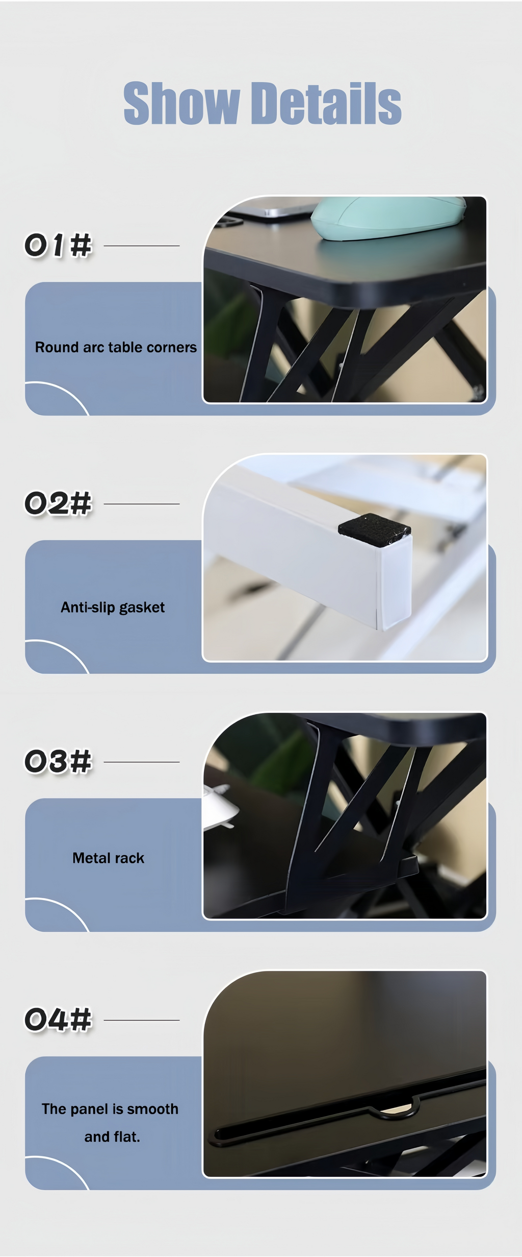 32 Inch Desk Converter, Height Adjustable Sit to Stand Riser