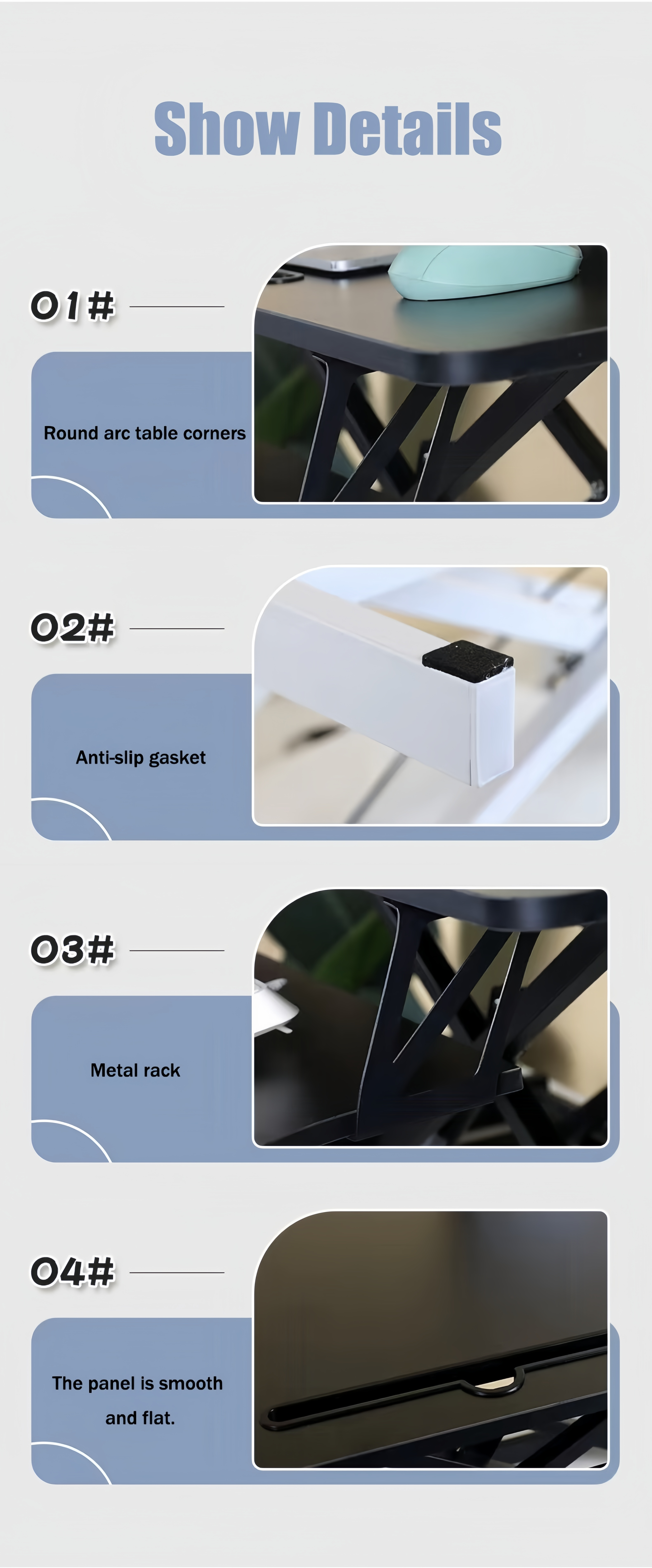 32 Inch Desk Converter, Height Adjustable Sit to Stand Riser
