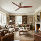 52 Inch American Farmhouse Rustic Elegance Classical Solid Wood Ceiling Fan